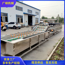 全自动果蔬气泡清洗机 净菜清洗加工设备 叶菜蔬菜清洗流水线