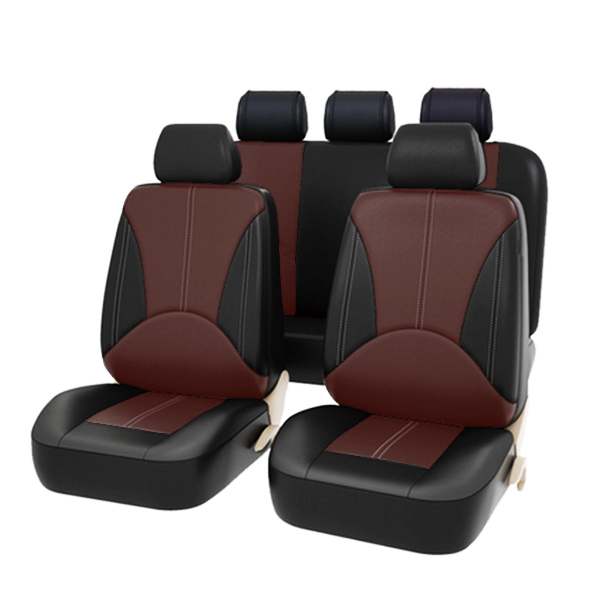 Simple empalme personalidad de cuero ligero lujoso asiento general fabricante resistente al desgaste suave y cómodo cojín de asiento de automóvil transpirable