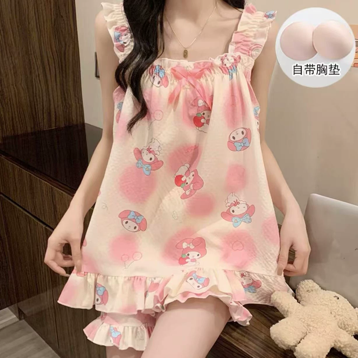 Летняя новая пижама с нагрудными подушками