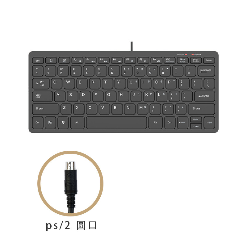 Typecインターフェイスps2丸口有線キーボードビジネスオフィス携帯パソコンノート学生軽量ミニ|undefined