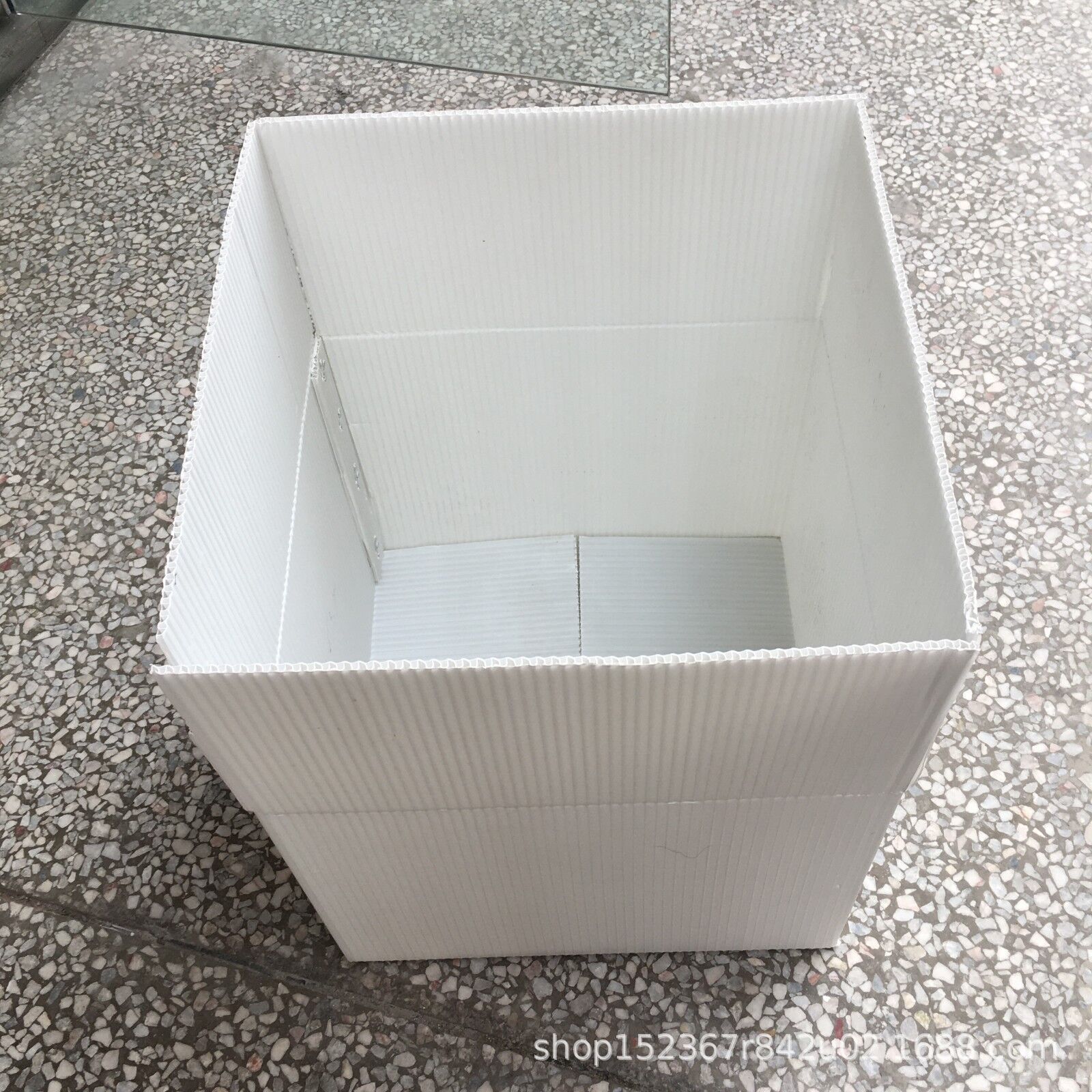 蓝色塑胶中空板箱 可折叠中空板纸箱 魔术贴自粘中空板箱