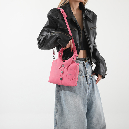 2024 New INSA Style Korean Small Minority Personality Women's Fashion Shirt Single Shoulder Crossbody Bag