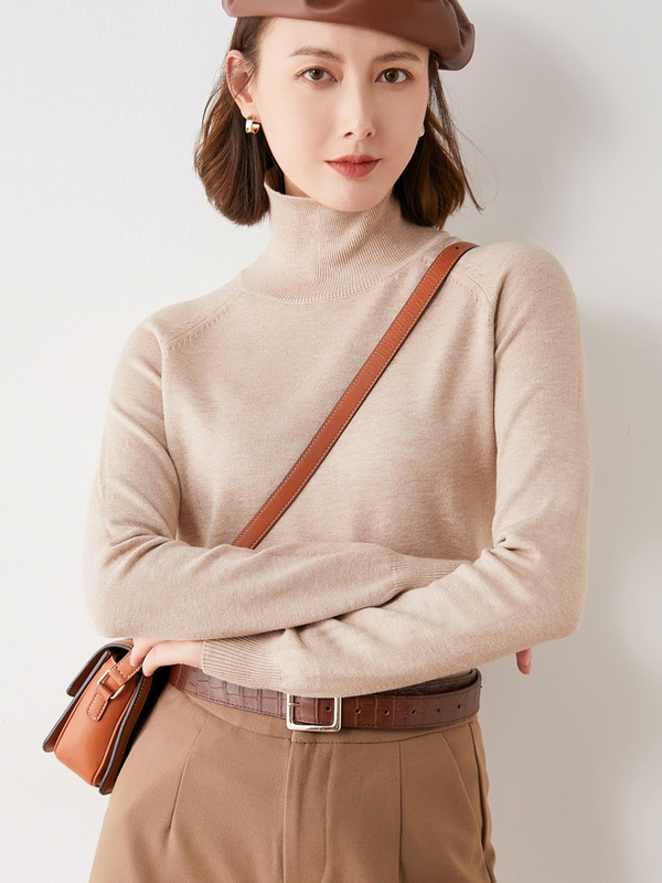 In-Stock New Autumn and Winter Half-Turtleneck Wool Sweater for Women, Loose Fit, Plus Size, Pullover, Long-Sleeve, Mid-Neck Knit Base Shirt In-Stock New Autumn and Winter Half-Turtleneck Wool Sweater for Women, Loose Fit, Plus Size, Pullover, Long-Sleeve, Mid-Neck Knit Base Shirt