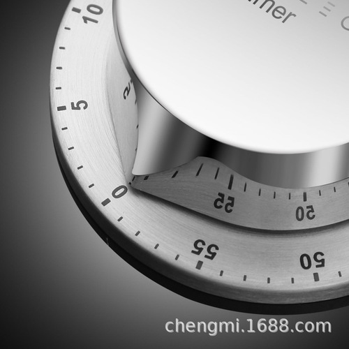 Stainless steel timer student time manager rotating countdown alarm clock kitchen mechanical magnetic timer
