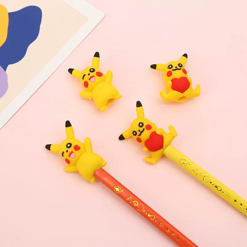 卡通皮皮PVC软胶笔套立体公仔笔套中性笔铅笔保护套学生文具配件