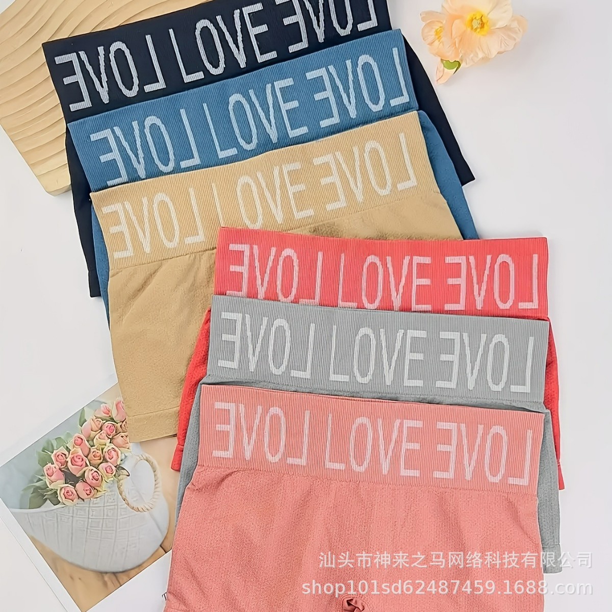 New Style Boxer Briefs for Women, Mid-Rise, Comfortable, Breathable, Trendy, Sweat-Absorbent, Seamless, Letter Print Boxer Briefs