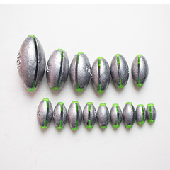 日式鉛墜塑芯開口鉛 橄欖鉛墜路亞鉛墜筏釣鉛墜咬鉛通心日式漁墜