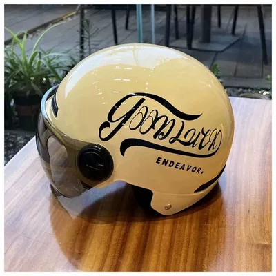 Motosiklet kaskı (dəbilqə) – helmet - khaki-goodluck-brown-short-glasses-one-size-fits-all