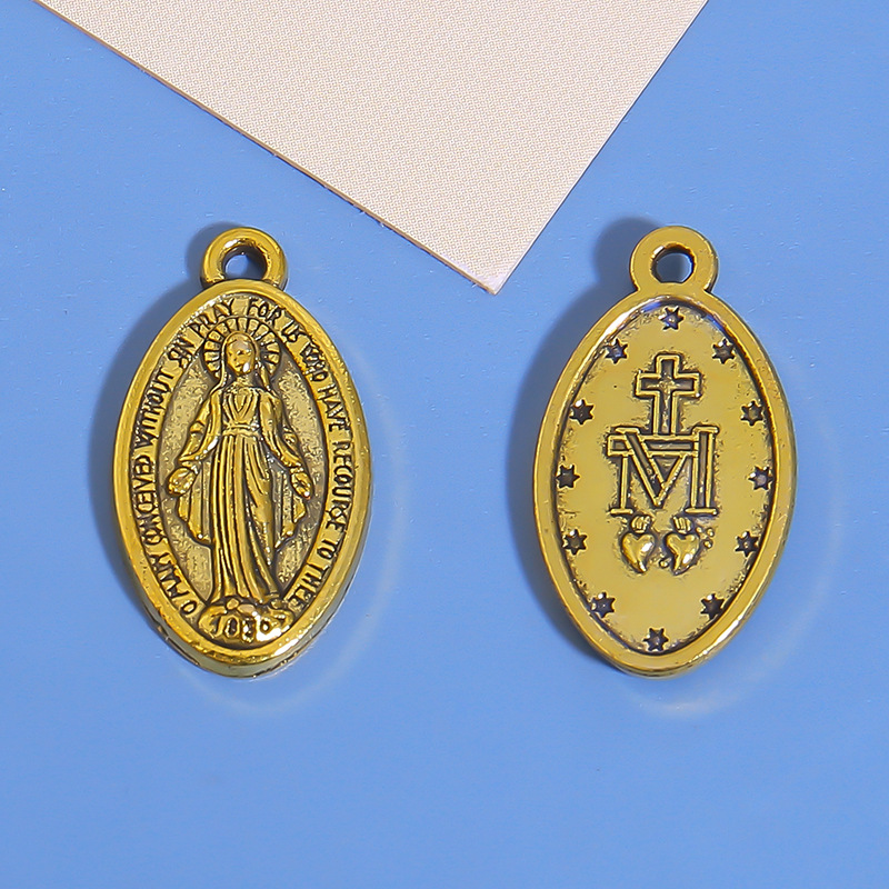 Colgante de Metal Ovalado con Efecto Goteo de Aceite, para Collar, Accesorios de Joyería, Adornos Colgantes, Venta al por Mayor Transfronteriza, Disponible en Fábrica image 15