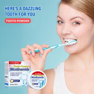 Cross-border wholesale GuanJing nicotinamide tooth powder teeth whitening powder cleaning tooth stains tooth powder