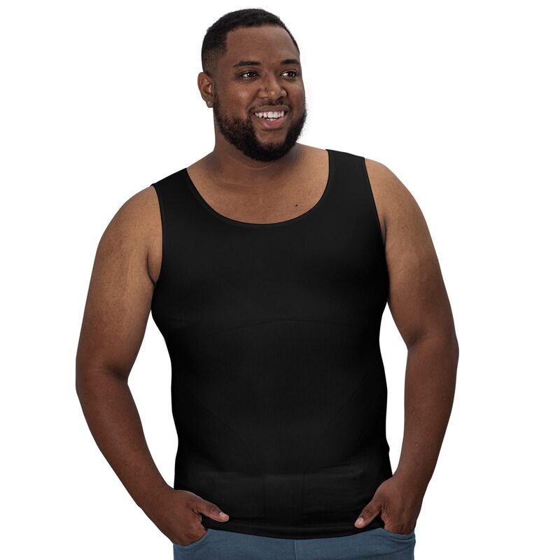 Amazon Men's Body Shaping Tummy Belly Slimming Elastic Tight Sports Vest Amazon Men's Body Shaping Tummy Belly Slimming Elastic Tight Sports Vest
