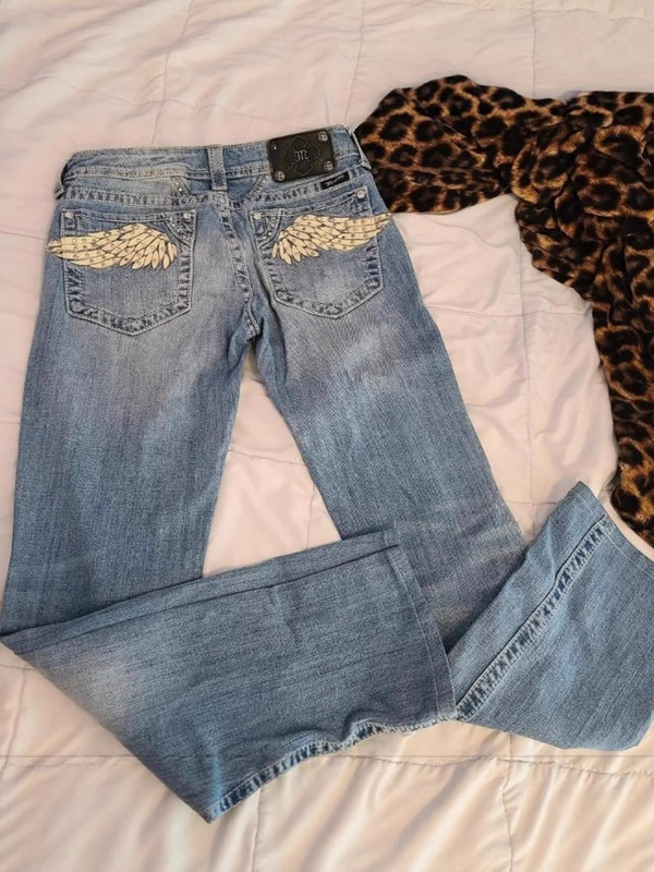 European and American Cross-Border Trendy Products Miss Me Angel Wings Embroidered Stretch Jeans Women's New Style Y2K Stretch Leggings European and American Cross-Border Trendy Products Miss Me Angel Wings Embroidered Stretch Jeans Women's New Style Y2K Stretch Leggings