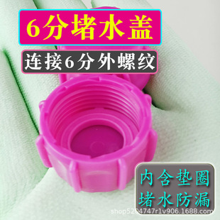 Ye Yan thickened 6-point water blocking cover waterproof and leak-proof ABS threaded mouth water pipe pacifier quick connection quick stop plug