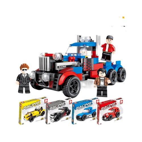 Compatible with Lego Rambo Rafa car racing model boys educational assembled building block toys wholesale drop shipping