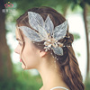 Hairgrip, hair accessory for bride with bow, Korean style, wholesale