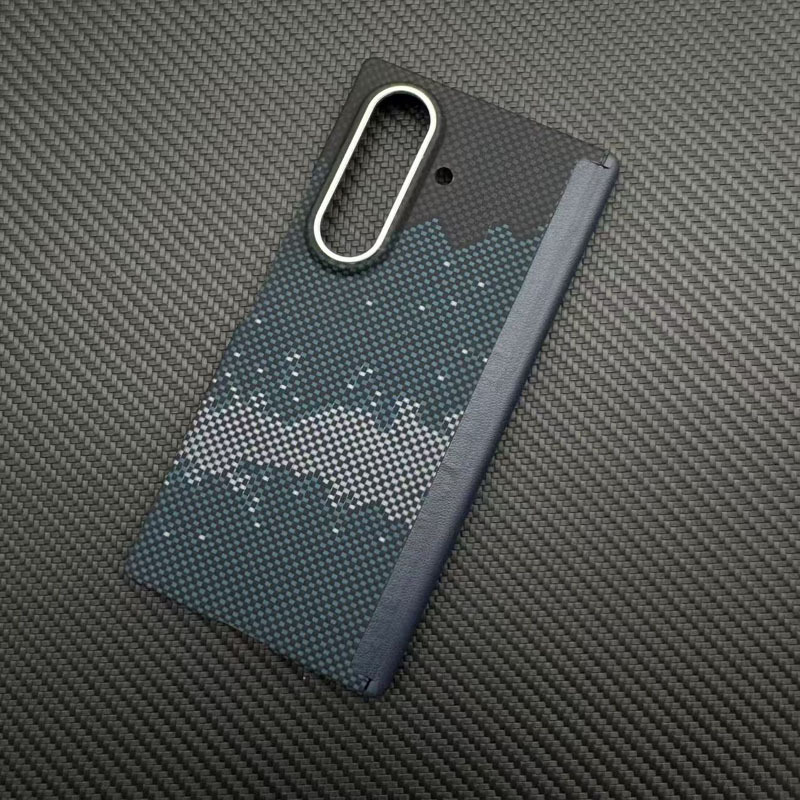 Samsung zfold7 磁気ケブラー アラミド繊維素材の浮き編みプロセス携帯電話ケース磁気吸引に適しています。|undefined