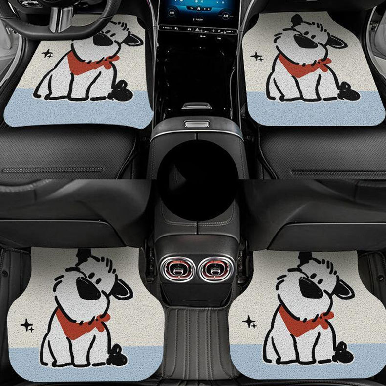 Cartoon cute pet silk loop car floor mats are dirt-resistant, wear-resistant, and easy to clean. Universal fit, available for one-piece drop shipping