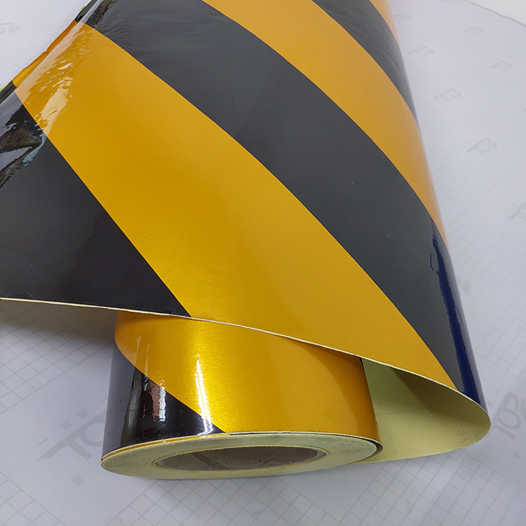 黄黑10cm红白警示反光贴 交通消防警戒反光带反光条贴纸