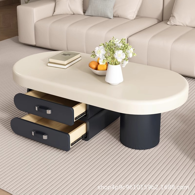 Mesa de té de la sala de estar nuevo diseño moderno de mármol de viento crema