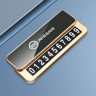 Phone Number Plate, Classy – Nömrəli dayanma kartı - nissan-sliding-hidden-alloy-model-gold