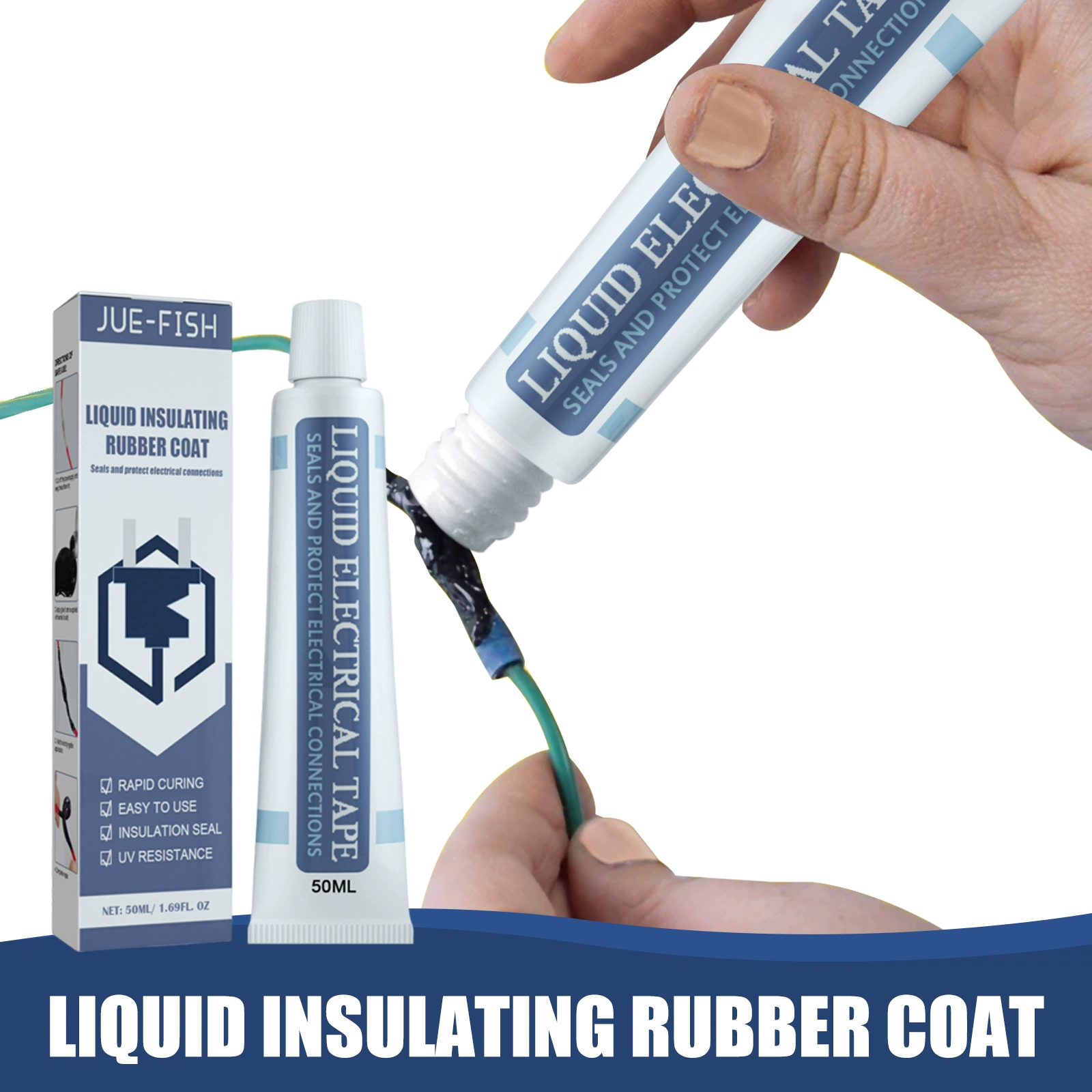 Jue-fish жидкостная изоляционная огнезащитная лента электрическая огнестойкая безопасность водонепроницаемый влагостойкий высокотемпературный герметик