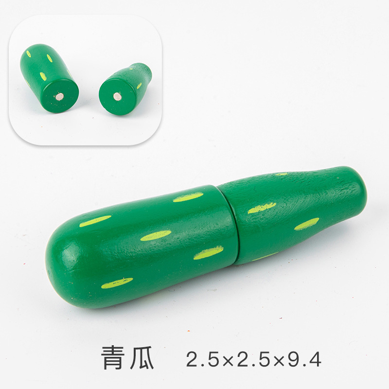 Los niños juegan casa cocina juguetes madera magnética verduras y frutas cortar madera frutas y verduras a granel traje al por mayor