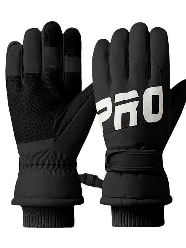 Ski winter keep warm fleece gloves
