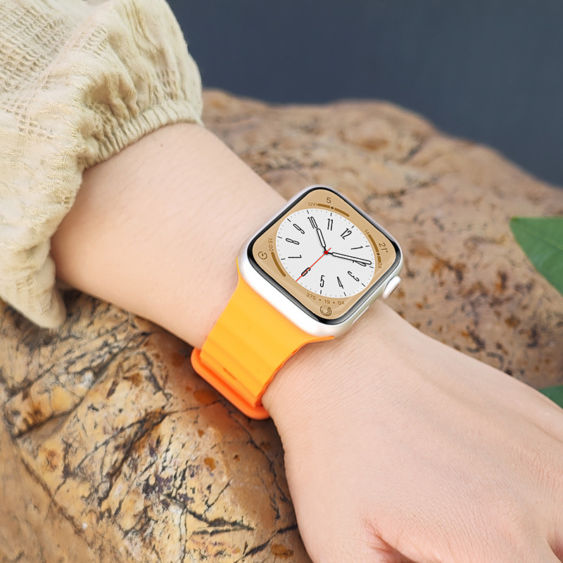 14g Weight Watch Strap Classification Silica Gel Material Solid Color Pattern Fashion Style Fashion Solid Color Silicone Sports Strap For Watch 1