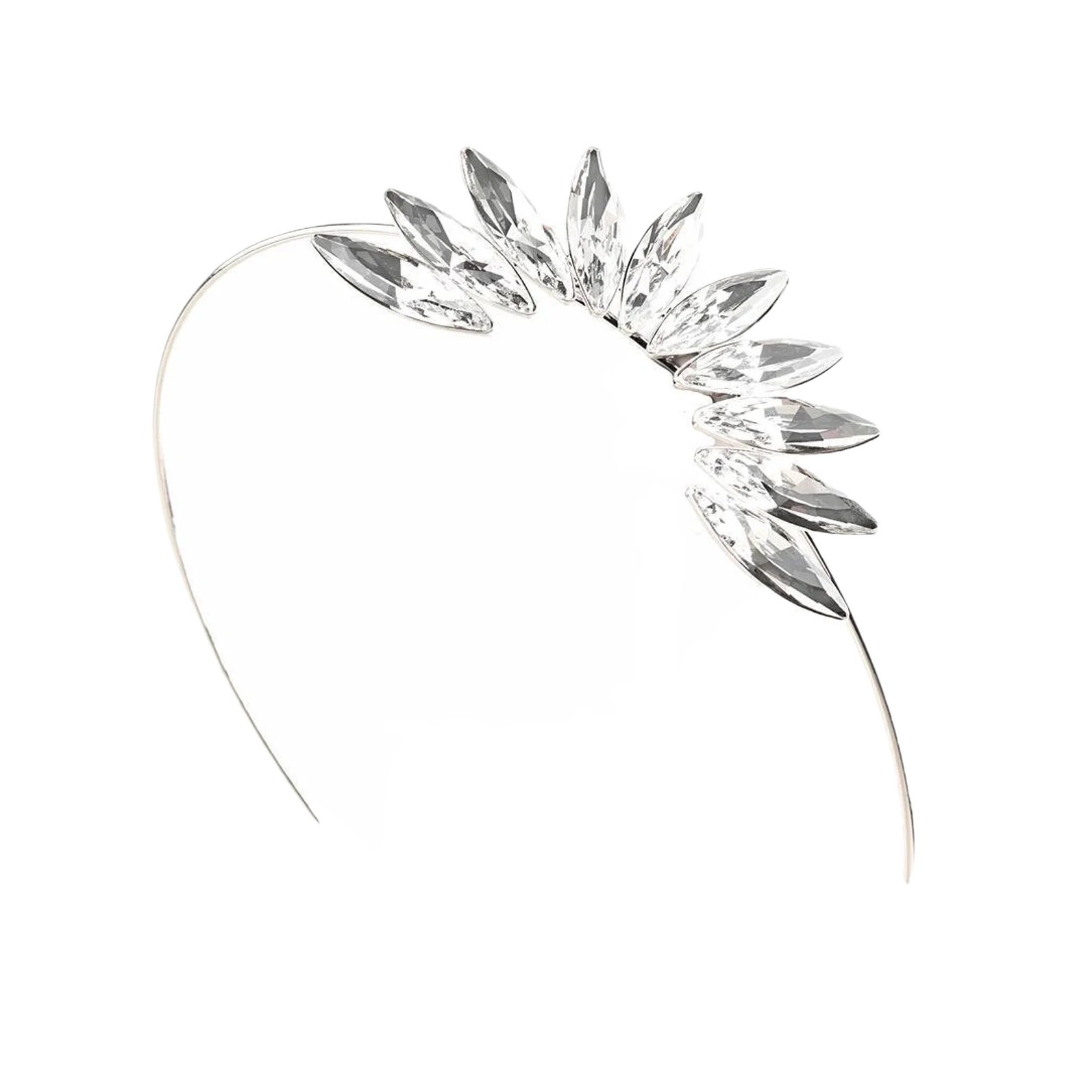 Cross-border nuevo cabello de ojo de caballo personalidad tocado de diamante de novia accesorios de combinación mujer banda de pelo