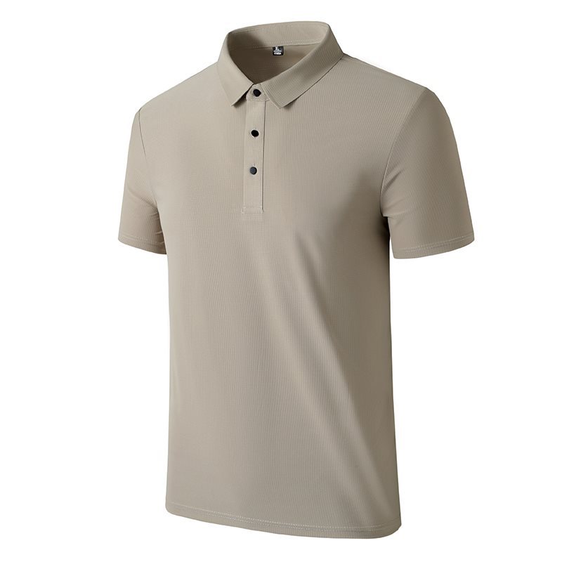 2026 New Men's High-End Ice Silk Polo Shirt, Men's Casual Business Lapel Short-Sleeve T-Shirt, Men's Summer Outfit