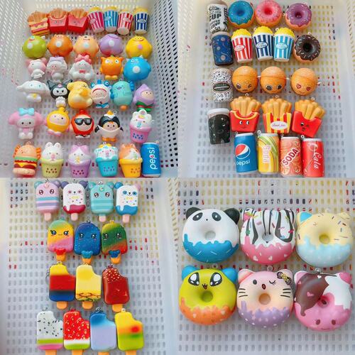 Xiaohongshu Style Sticky Bread Cake Pinch Play PU Slow Recovery Toy Set Stress Relief Realistic Bread