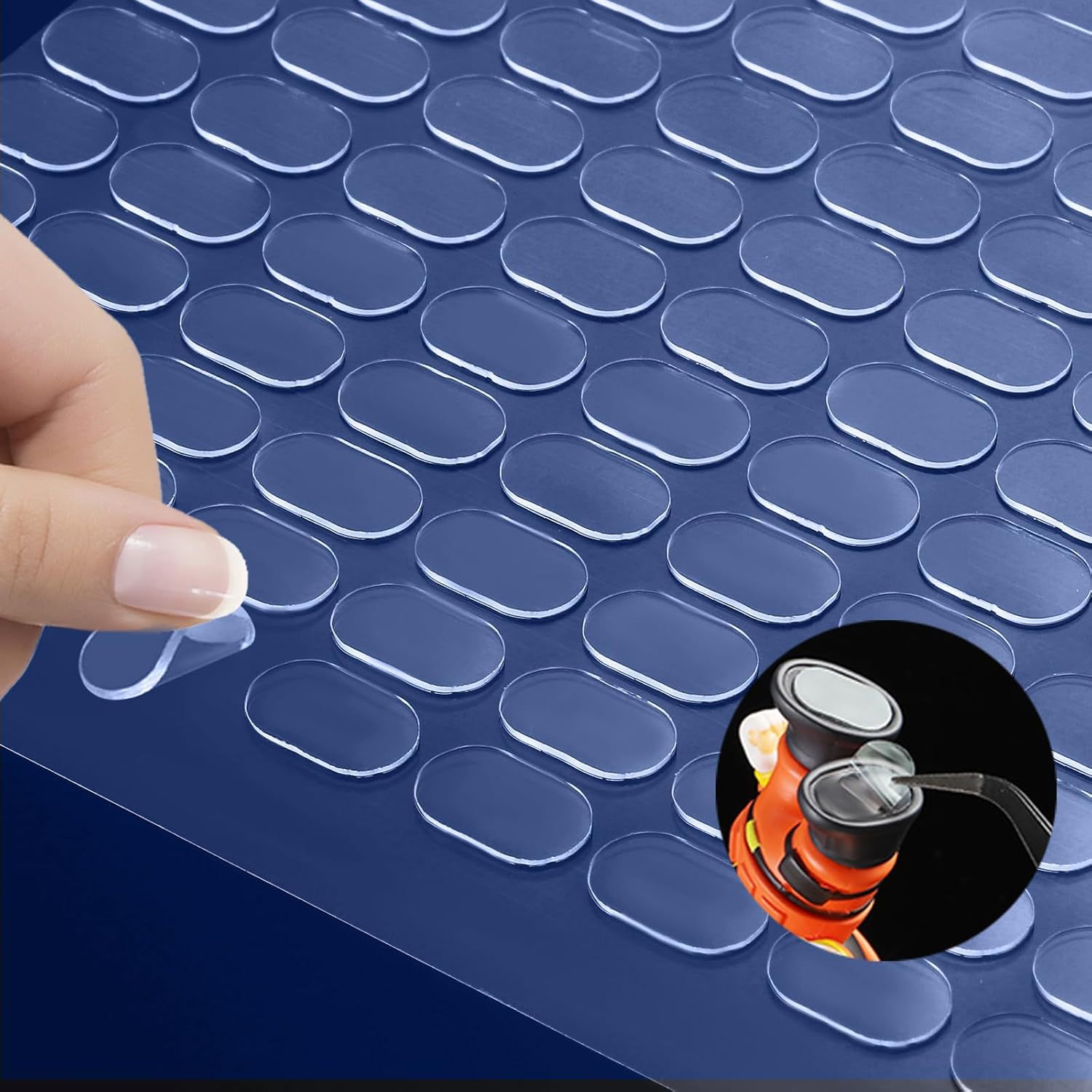 透明双面无痕胶点300个强粘力办公家居装饰用