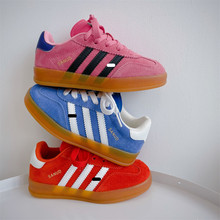 2025年春季童鞋男童真皮舒适运动休闲鞋韩版时尚潮款女童德训板鞋