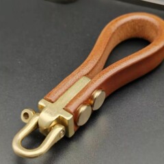 メーカー卸売り中実真鍮青銅微復古重機キーホルダー部品本体ケースキーホルダー卸売り