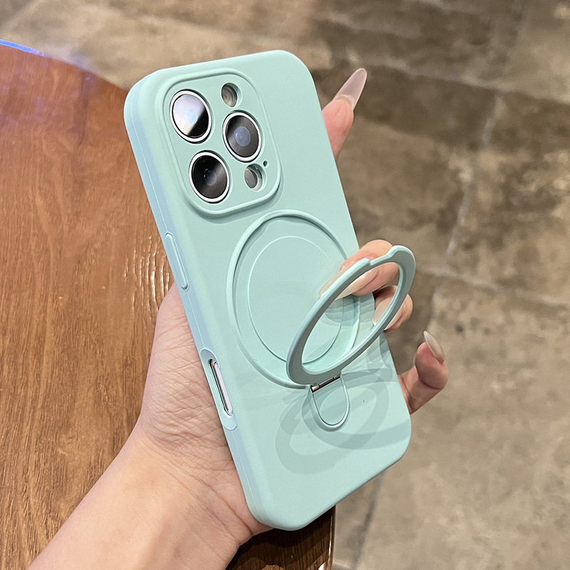 液态硅胶适用iPhone17PROMAX手机壳一体磁吸支架苹果15防摔保护套|undefined