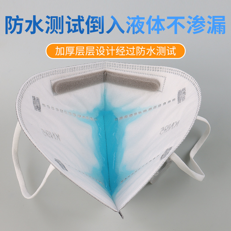 Kn95 máscara anti-industrial polvo activado carbón válvula de respiración máscara montada en la cabeza kn95 máscara al por mayor paquete independiente