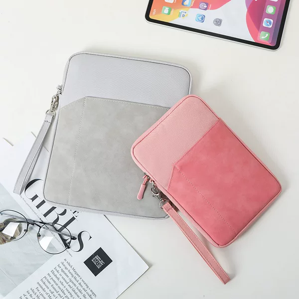 2024 New Waterproof and Wear-Resistant Oxford Cloth Tablet Computer Bag, Simple Patchwork Inner Bag, Portable Storage Bag