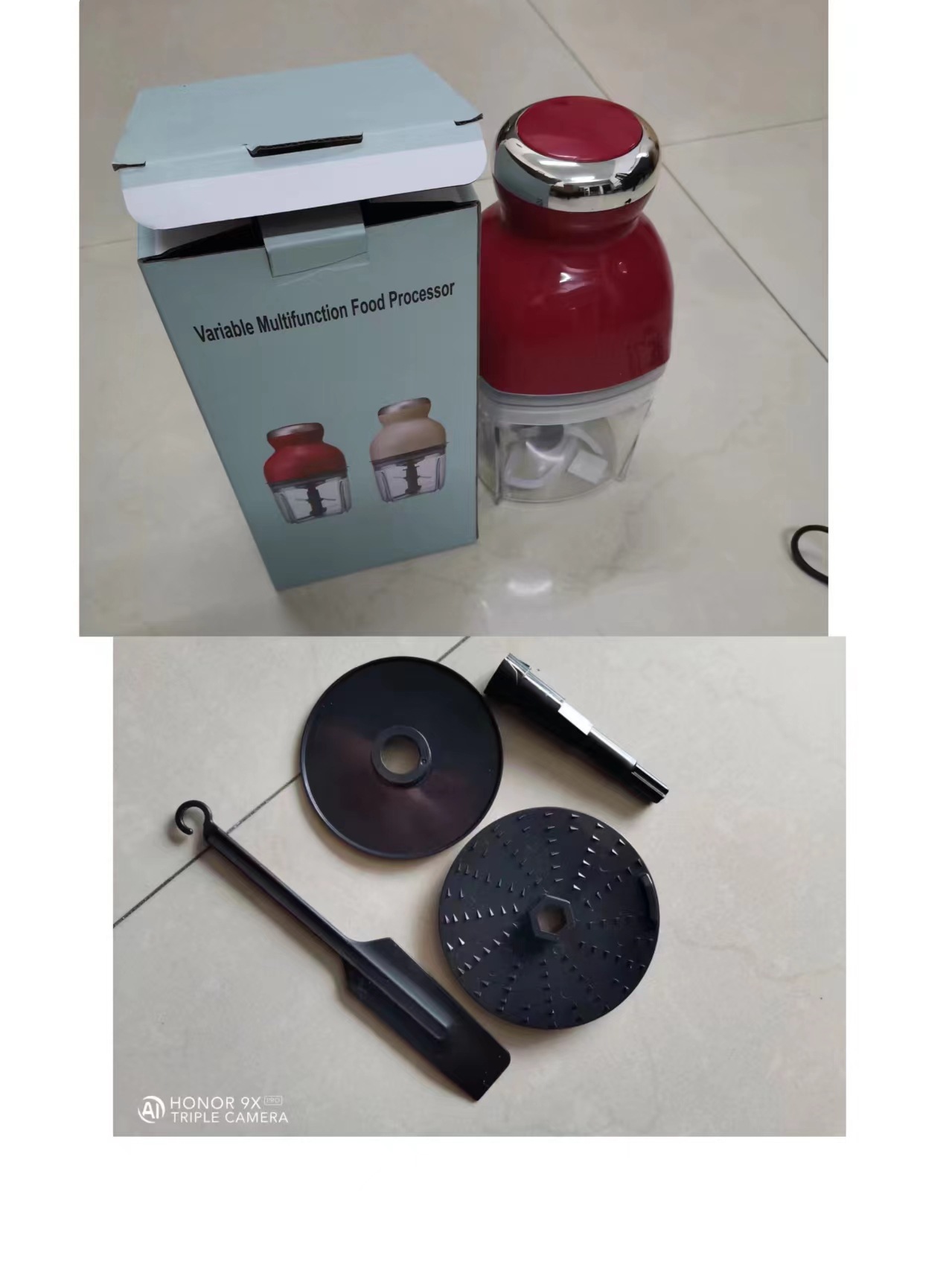 4개의 액세서리가 포함된 빨간색