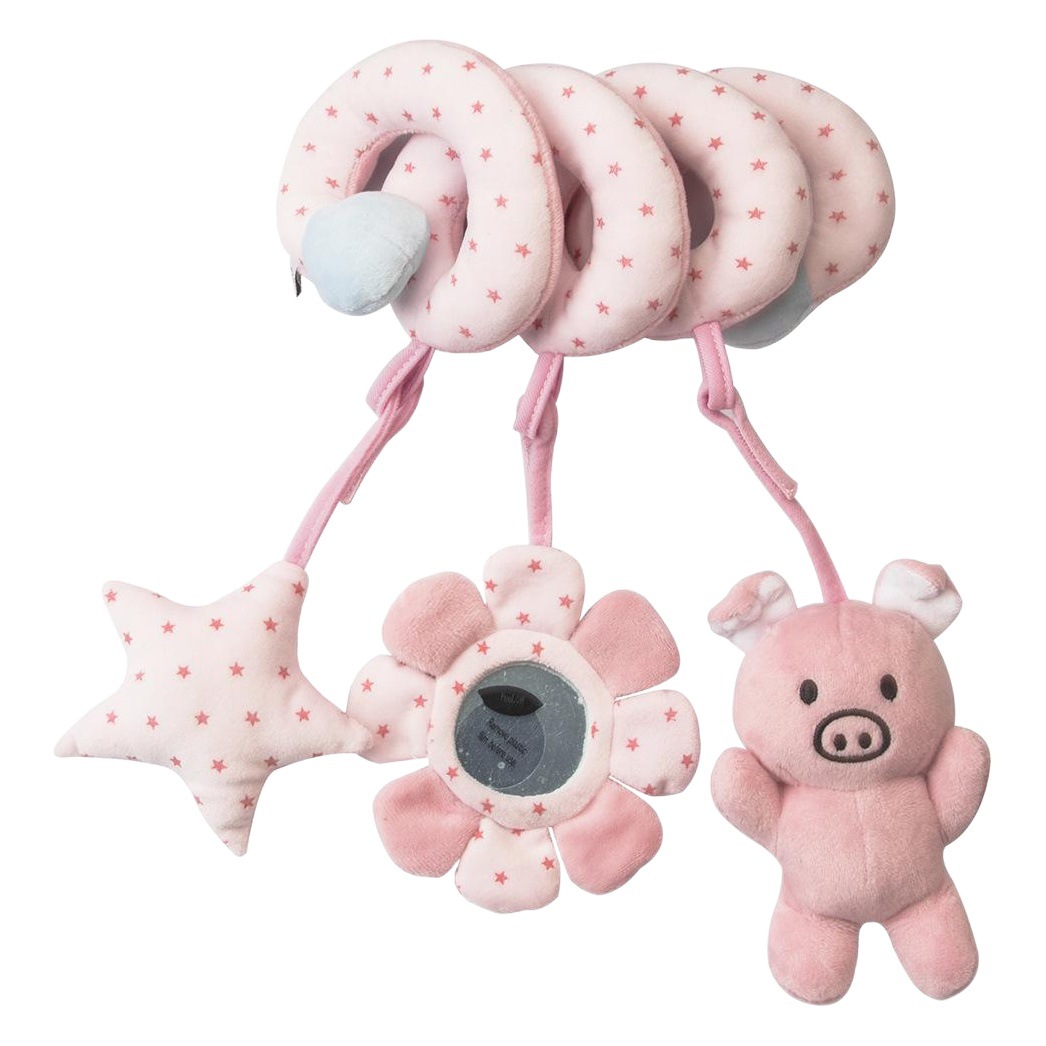Sonajero colgante de color liso para cuna de recién nacido de 0 a 1 año, divertido espejo, juguete de peluche relajante para bebé, venta al por mayor transfronteriza.