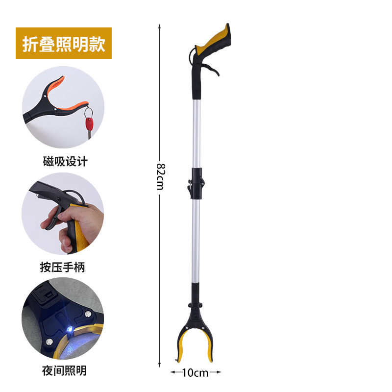 Clip de basura plegable al por mayor mango de recogida sanitario pick-up abrazadera de fuego de acero inoxidable Dispositivo de recogida de basura clip largo image 19