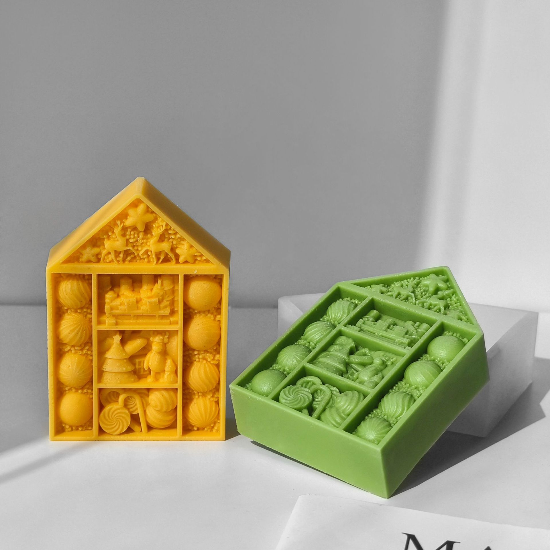 Nueva Navidad bola casa molde Navidad decoraciones adornos aromaterapia vela silicona DIY hecho a mano epoxi