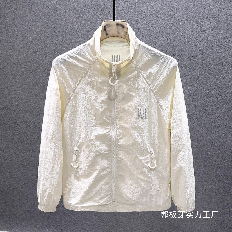 European Summer Jacket Men's Stand Collar Lightweight Fashion Trendy Stylish Personality Jacket Top Men Wholesale