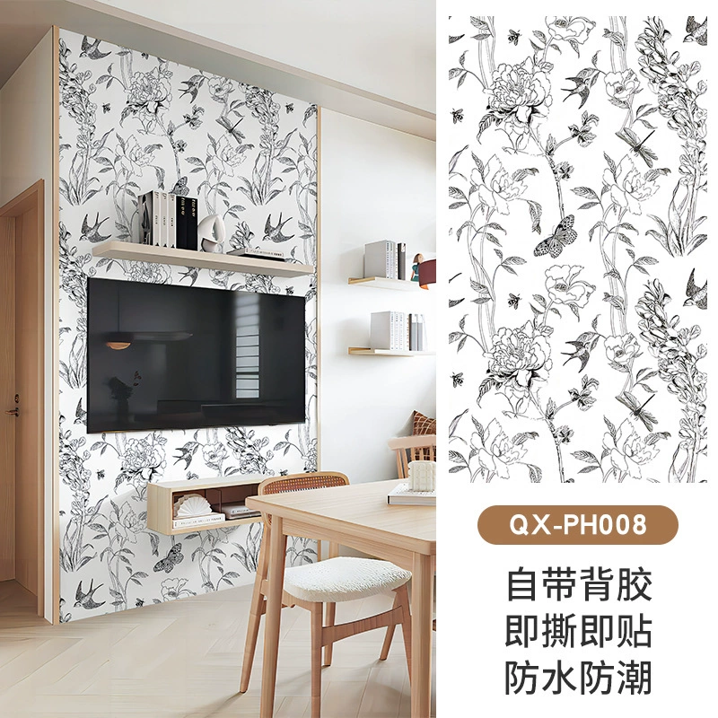Fresh self-adhesive waterproof sticker, wallpapers