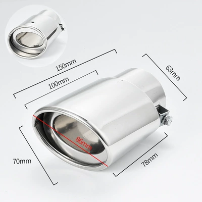 Car muffler, Cover Exhaust Pipe Modification Special - gray-thickened-platinum-straight-style-supports-installation