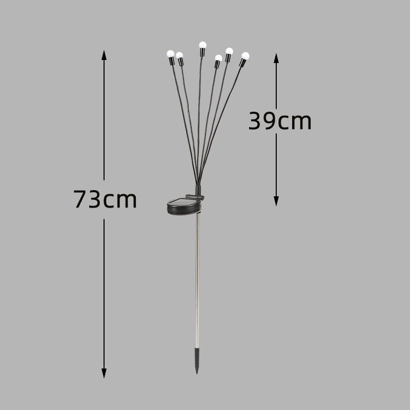 Transfronterizo Amazon solar luciérnida lámpara de jardín al aire libre decoración neumática luciérnago tierra enchufe césped