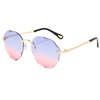 2020 new fashion sunglasses European and American trend metal frameless cut -edge sunglasses are thin net red trend