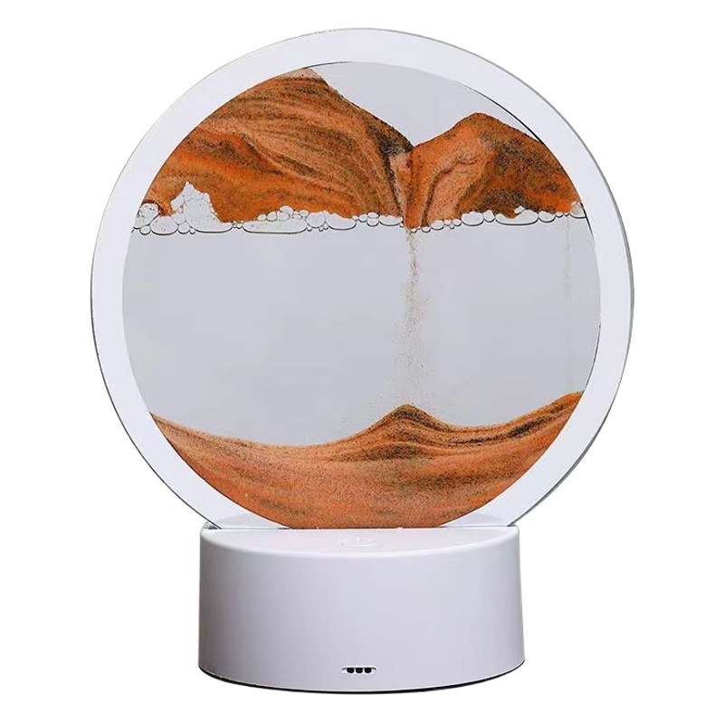 Transfronteriza caliente Quicksand lámpara sala de estar Oficina lámpara de reloj de arena Hotel decoración de escritorio Quicksand Decoración Luz de la noche