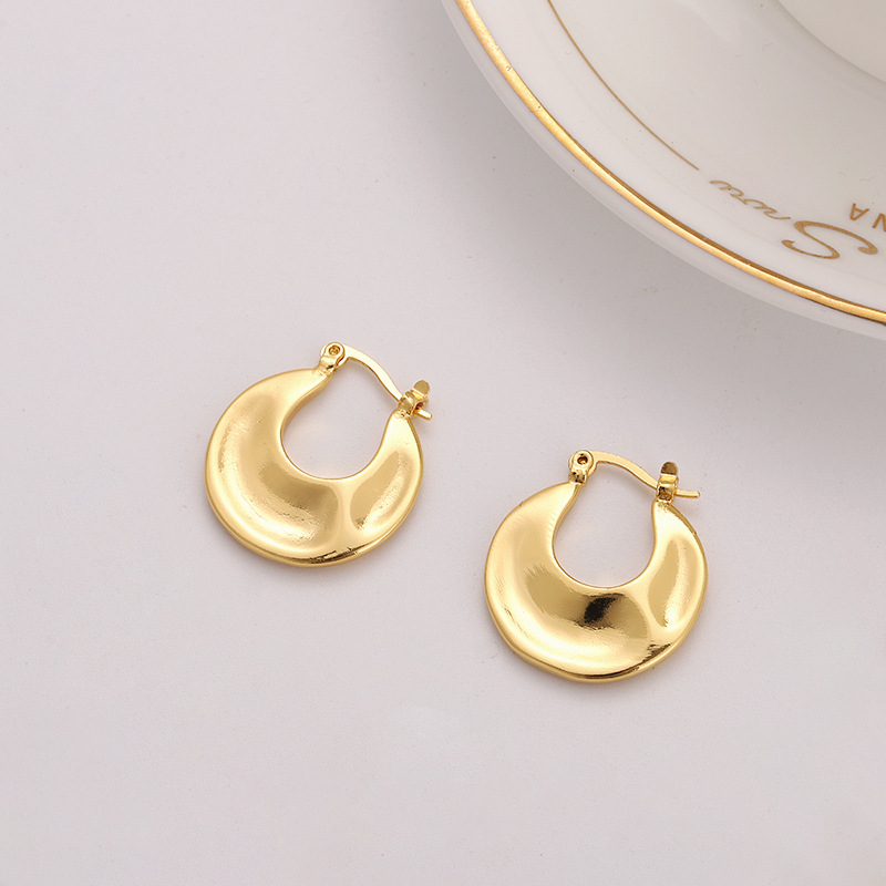 1 Pair Simple Style Geometric Plating Metal Earrings display picture 3