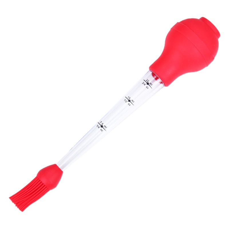 Cross-border direct supply 4-piece set Turkey needle silicone chicken pump seasoning pump barbecue tool drip seasoning tube with brush chicken pump