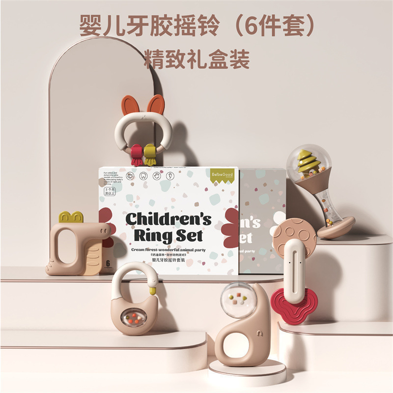 889-702 baby teether rattle (6pcs)